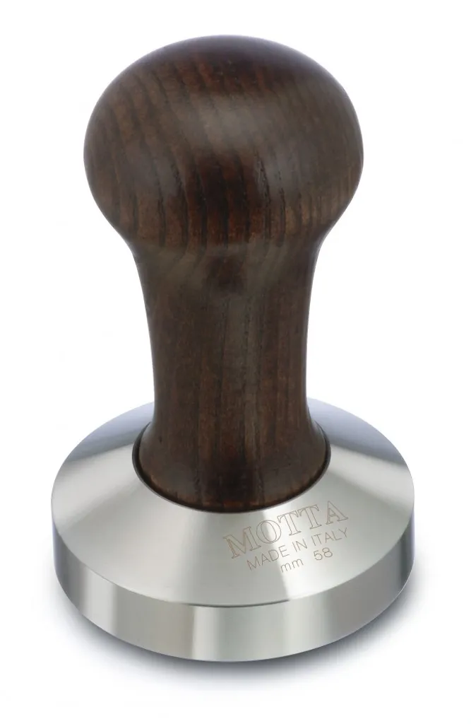 Tamper Motta 58 mm avec poignée en bois véritable pour expresso italien