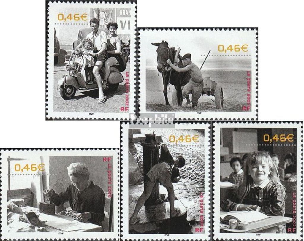 Briefmarken Frankreich 2002 Mi 3656-3660 (kompl.Ausg.) postfrisch Alltagsleben