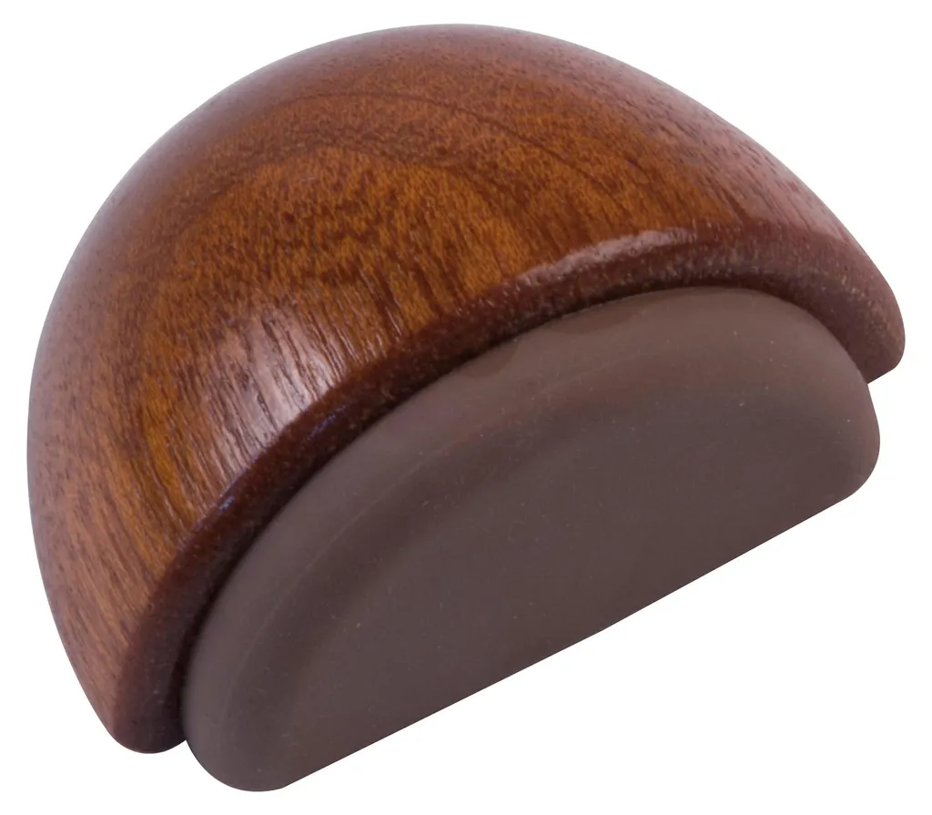 Butée de sol semi-circulaire en bois sapelli Ø 45x25 mm autocollante
