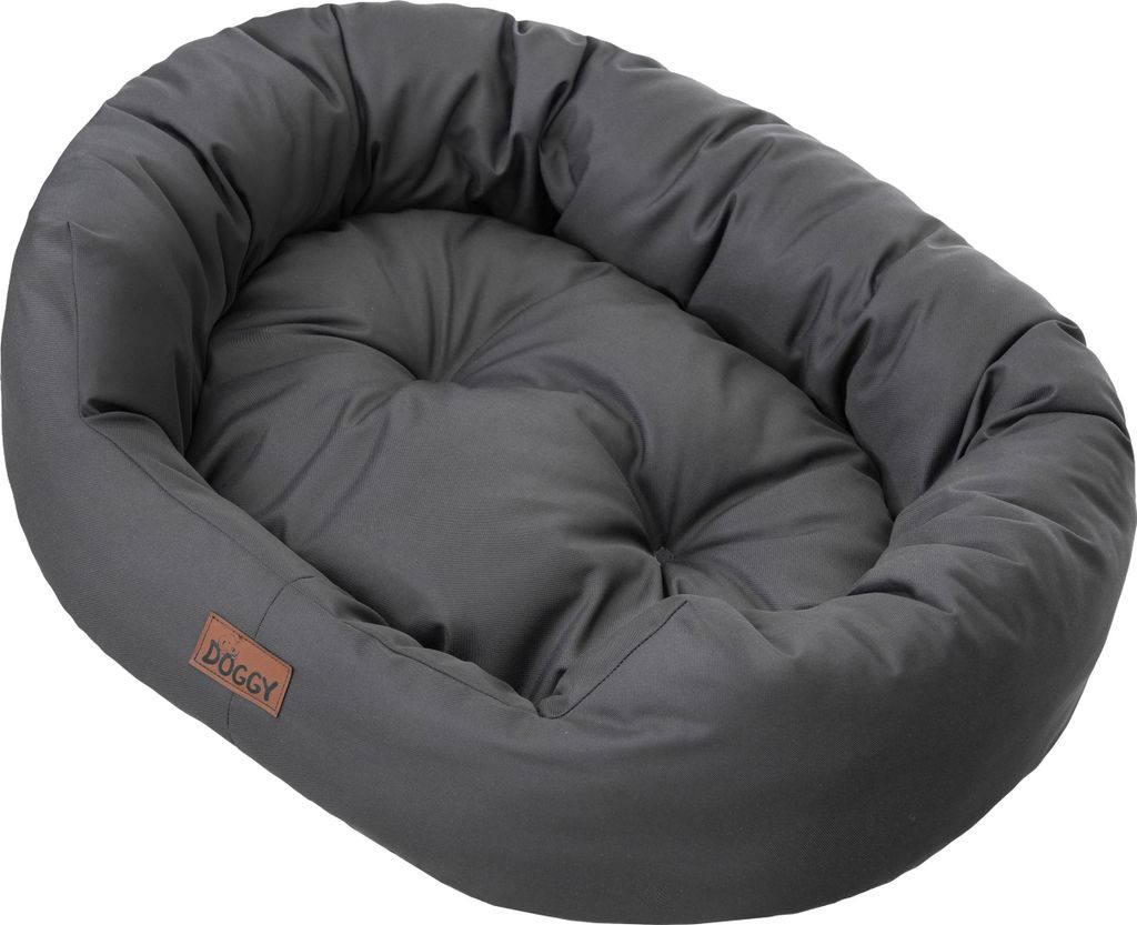 Hundebett mit Wasserdichtes Matratze "Amazing" – Orthopädisches Haustierbett oval für Innen & Außen – 95x75 cm