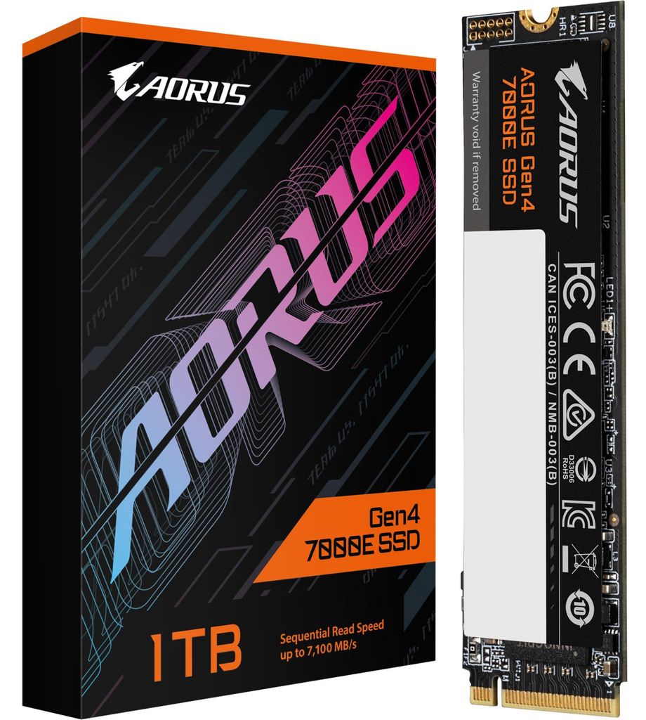 GIGABYTE AORUS Gen4 7000E SSD 1TB, (PCIe 4.0 x4, NVMe 1.4, M.2 2280)