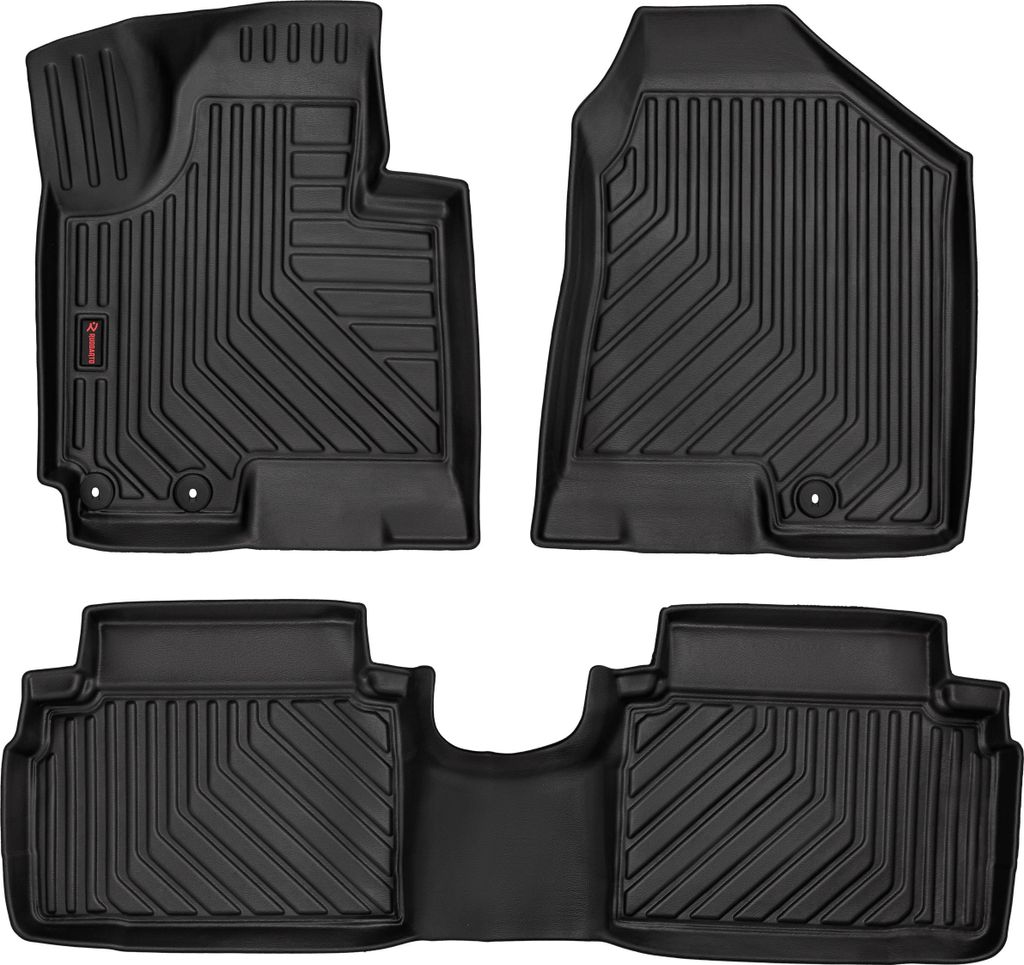 3D Gummimatten passend für Hyundai ix35 SUV (2009-2015) – Schwarz, hoher Rand, 3-tlg Set