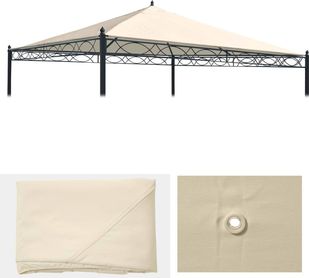 Ersatzbezug für Dach Pergola Pavillon Cadiz 3x3m creme