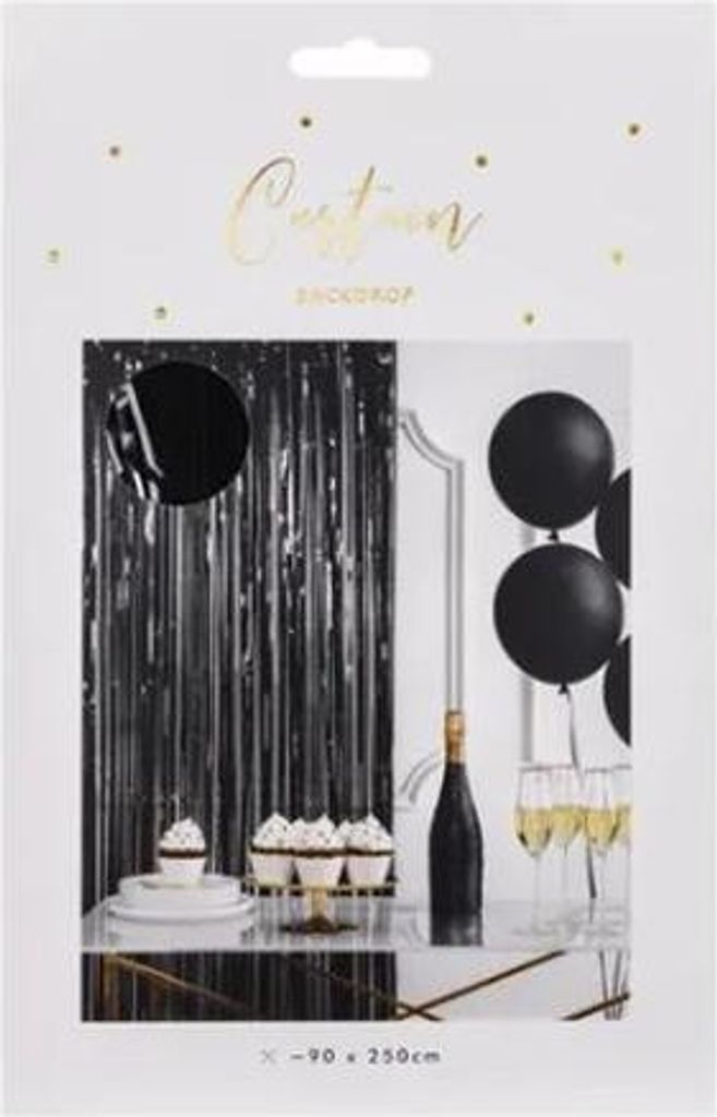 Rideau de fête noir 90x250cm 88211 Image du produit 