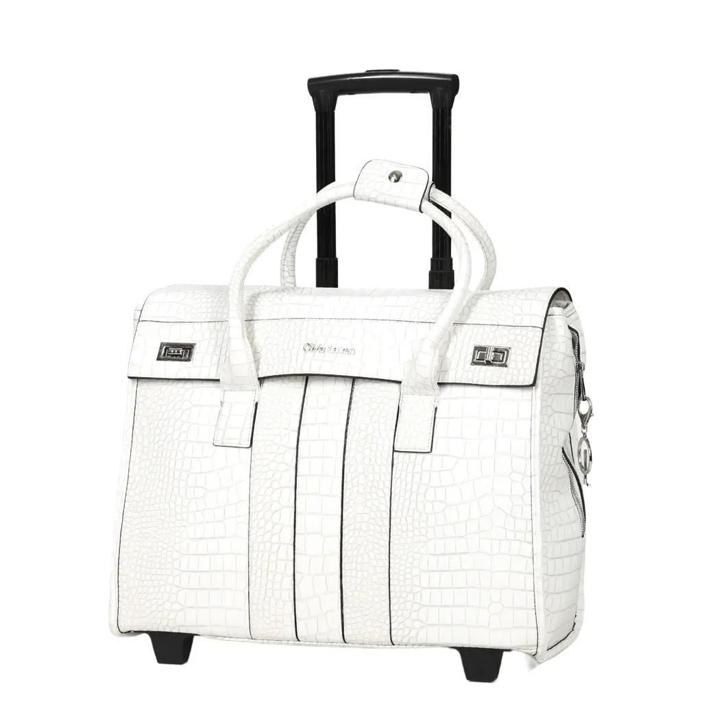 Damen Aktentasche Trolley creme weiß BOWATEX, Laptoptasche Umhängetasche