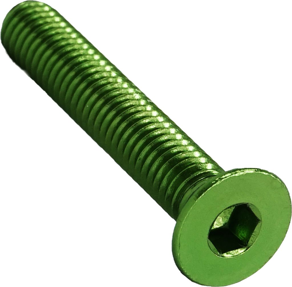 Alu M6x35 Senkkopfschraube Grün