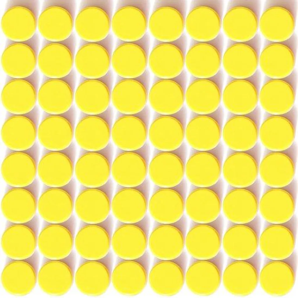 Aimants de cuisine jaunes et ronds en forme d'étoile - Pack de 80 unités