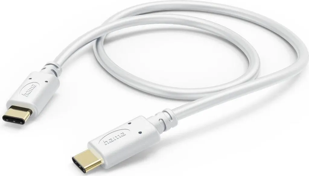 Hama 00125103 Cavo USB Type-C 1.5m Bianco - Resistente per Tutta la Famiglia