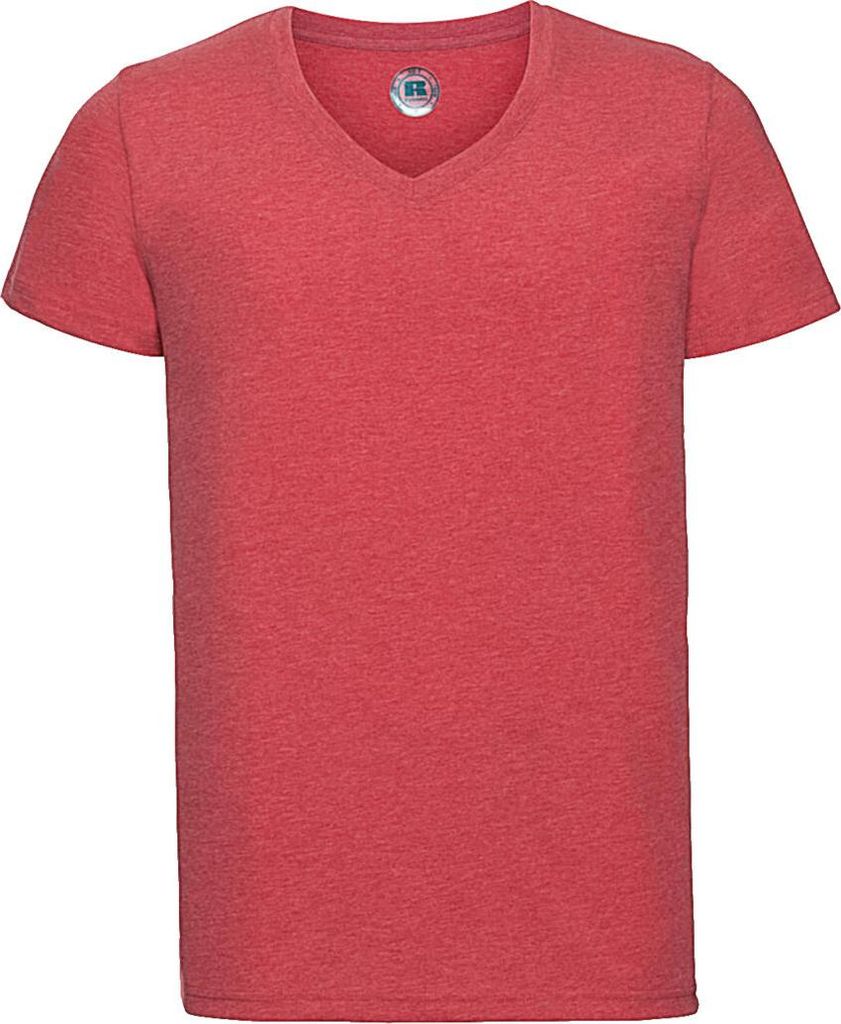 HD Herren T-Shirt mit V-Ausschnitt | - Farbe: Red Marl - Größe: 3XL