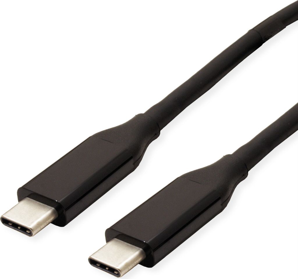 VALUE USB4 Gen 3 Kabel, Emark, C-C, ST/ST, 40Gbit/s, 100W, schwarz, 0,5 m