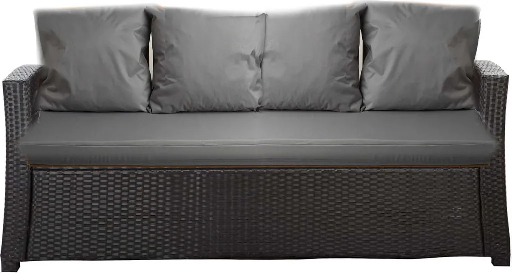 Cuscini Seduta 170x50x7 per Divano Giardino | Schienale 4 Pezzi