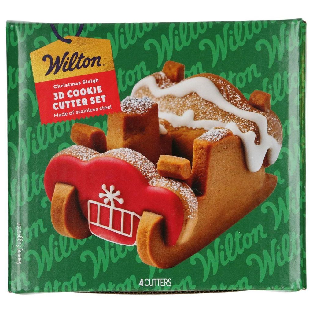 Wilton Keksausstecher 3D Weihnachtsschlitten set/4