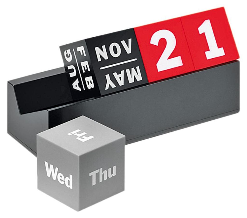 MoMA Zeitloser Ewiger Kalender mit drehbaren Cubes für den Produktbild 