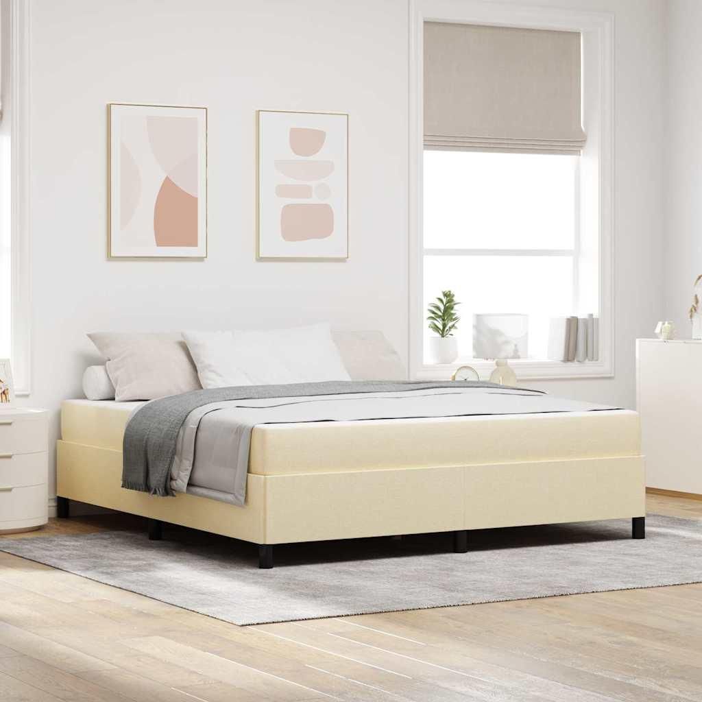 Maison Exclusive - Boxspringbett Creme 180 x 200 cm Stoff
