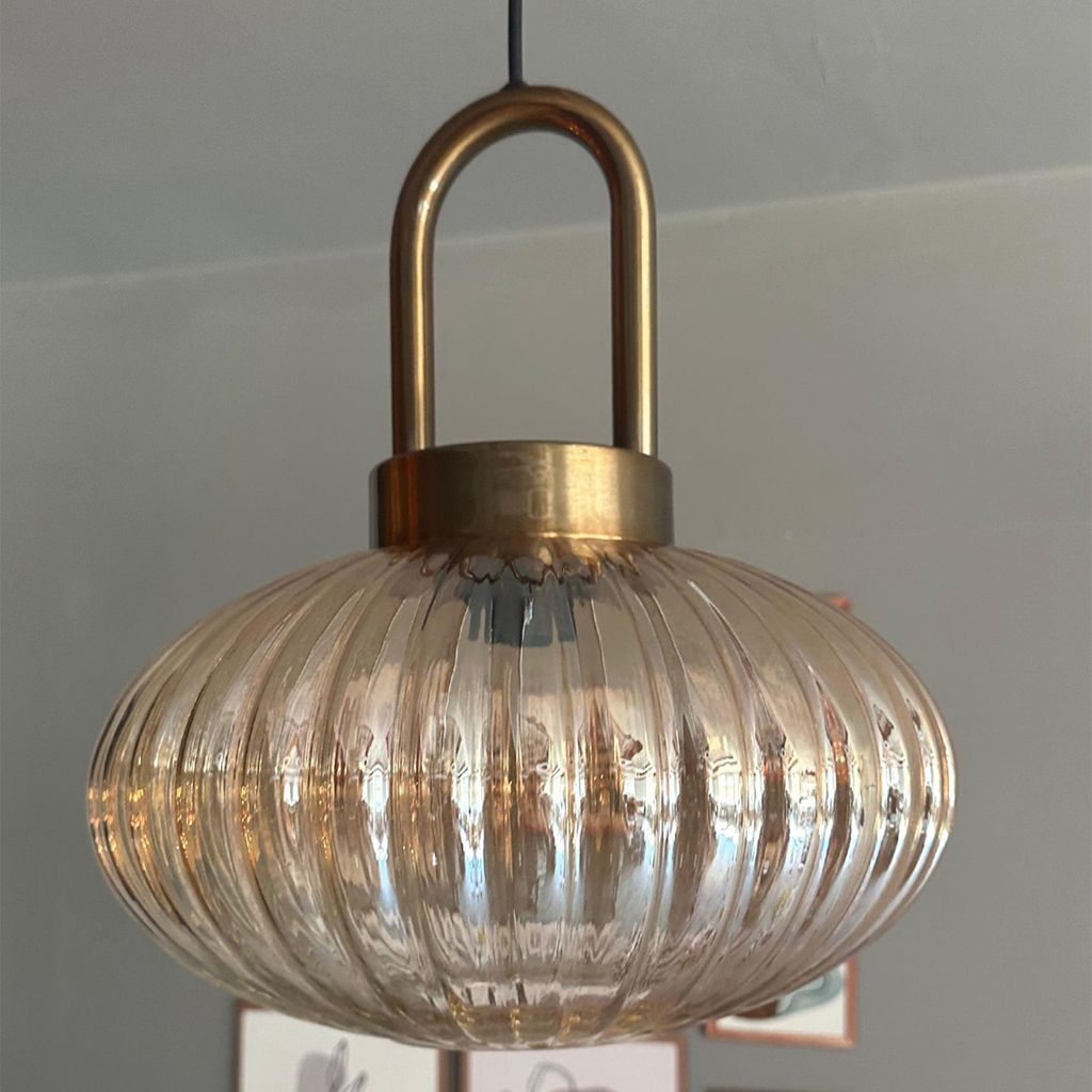 Glas Einzelne Honig Farbe Kronleuchter Tumbled Lock Head Pendelleuchte