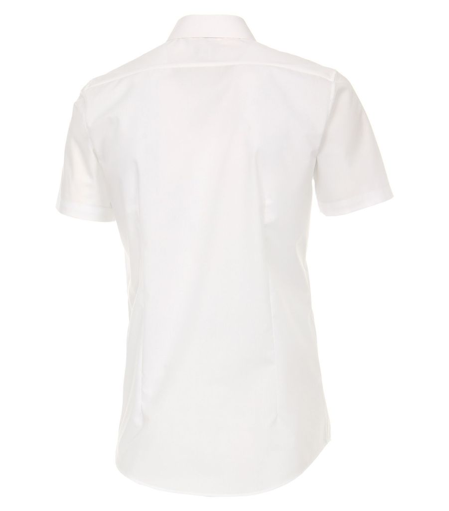 Venti - Body Fit - Bügelleichtes Herren Kurzarm Hemd mit Kent Kragen (001930), Größe:42, Farbe:Weiß (000)