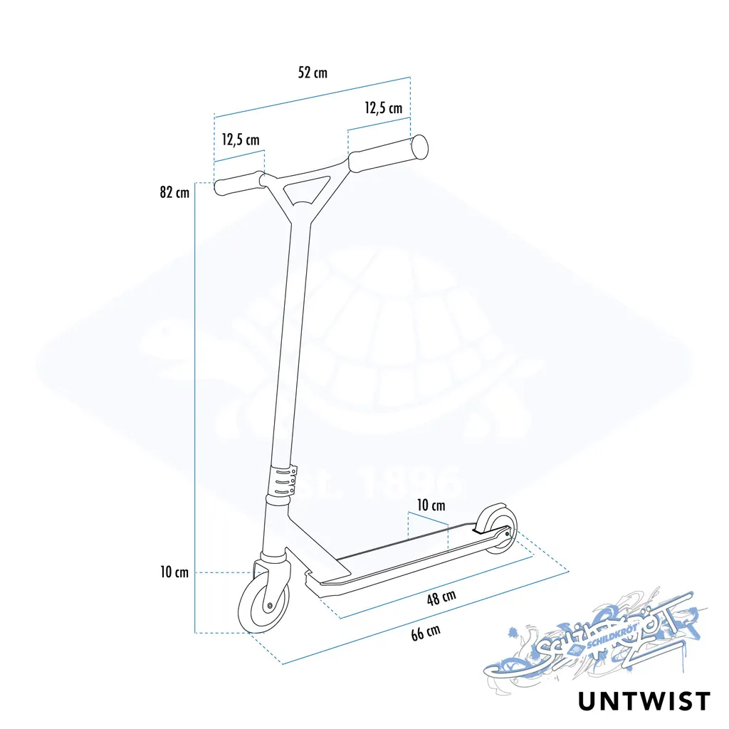 Schildkröt Untwist Scooter avec Roues 100mm et Roulements ABEC 7 - 11