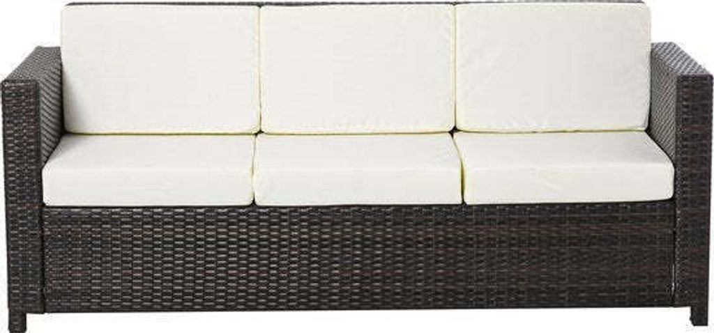 Outsunny Poly-Rattan Sofa mit Kissen 3-Sitzer Garten Produktbild 10
