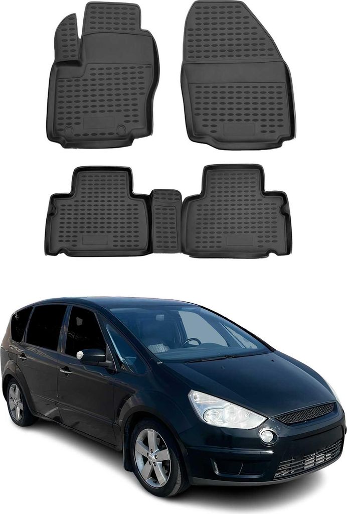 2006-2014 Ford S-Max Fußmatten TPE Schwarz 4 tlg