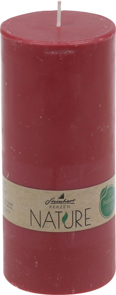 Stumpenkerzen Nature Altrot 150 x Ø 68 mm aus 100% natürlichen Rohstoffen ohne Palmöl
