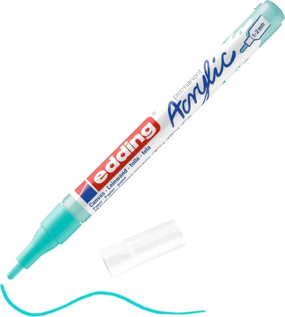 Marqueur acrylique edding 5300 fin turquoise opulent x10 pour dessin