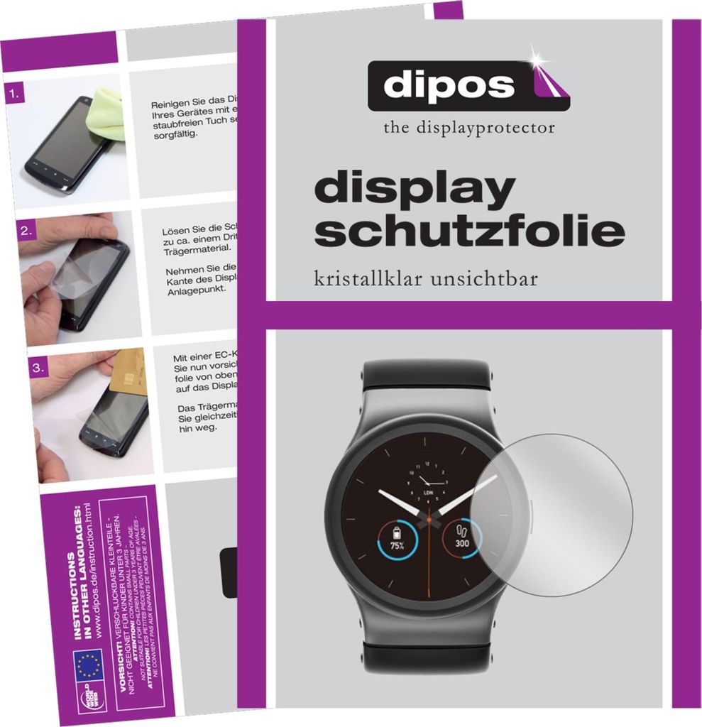 6x Schutzfolie für Uhr 52 mm Durchmesser klar Produktbild 
