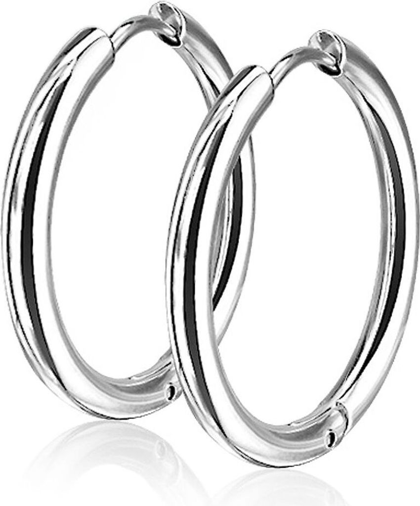 Damen Creolen Kreolen Ohrringe Ohrstecker Edelstahl Autiga silber 20 mm