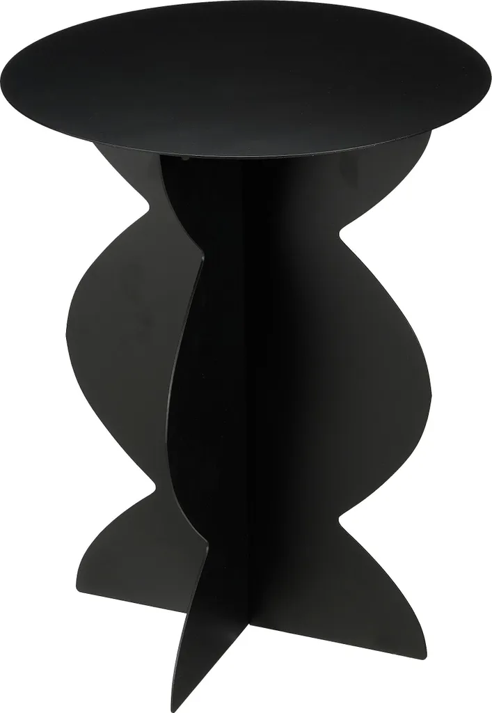 Table d'appoint en fer Rafi Mica Decorations noir mat de 40x40x50 cm