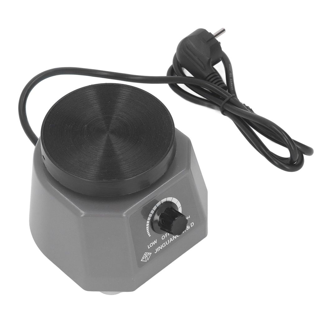 A laboratory heating and stirring device on a white background.