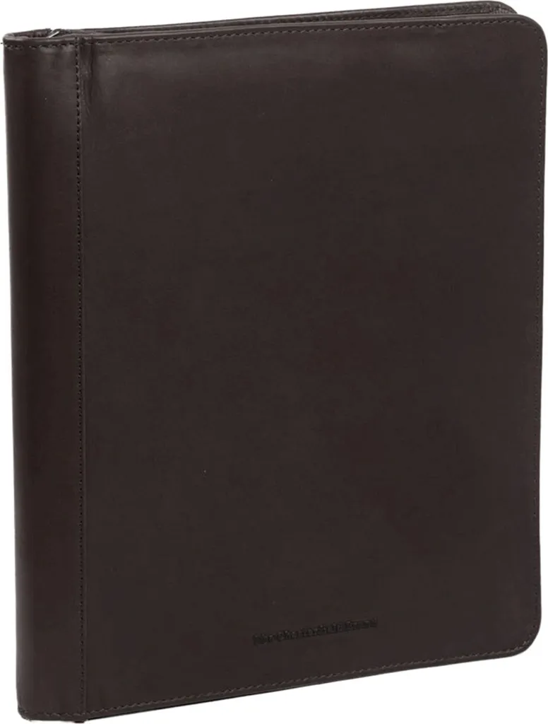 The Chesterfield Brand Pelle caso di scrittura Barnet Document Case Brown marrone scuro
