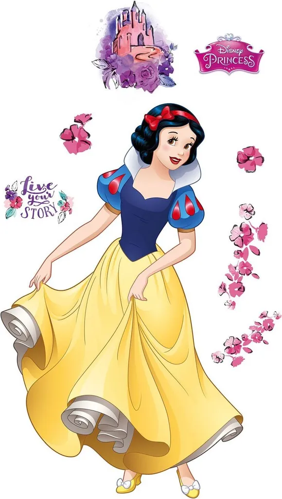 Relooker un mur vide avec le grand sticker Blanche-Neige 612437 Disney