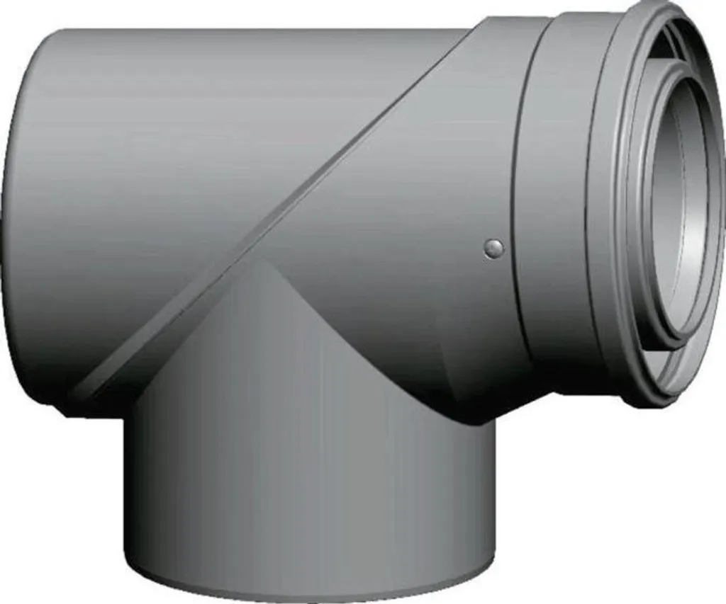 Wolf T-Stück DN110/160 90° Révision pour conduit ventouse blanc 2139045