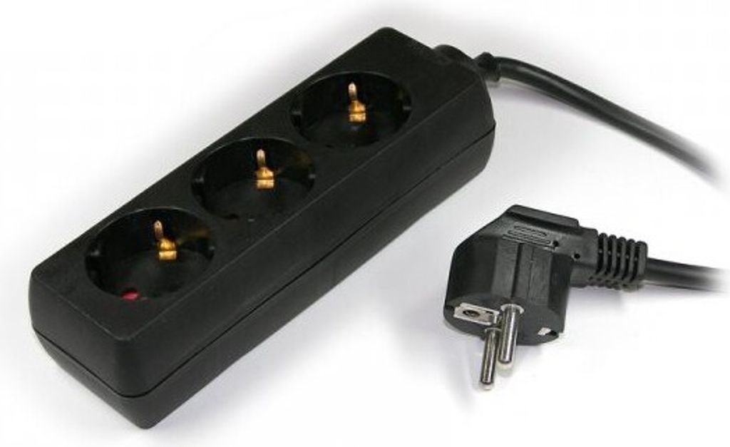 Wentronic AC power Extension, 1.5 m, Schwarz Produktbild 