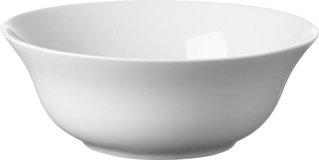 6x Salatschüssel, Delta, weiß, Hotel Porzellan, 27 cm