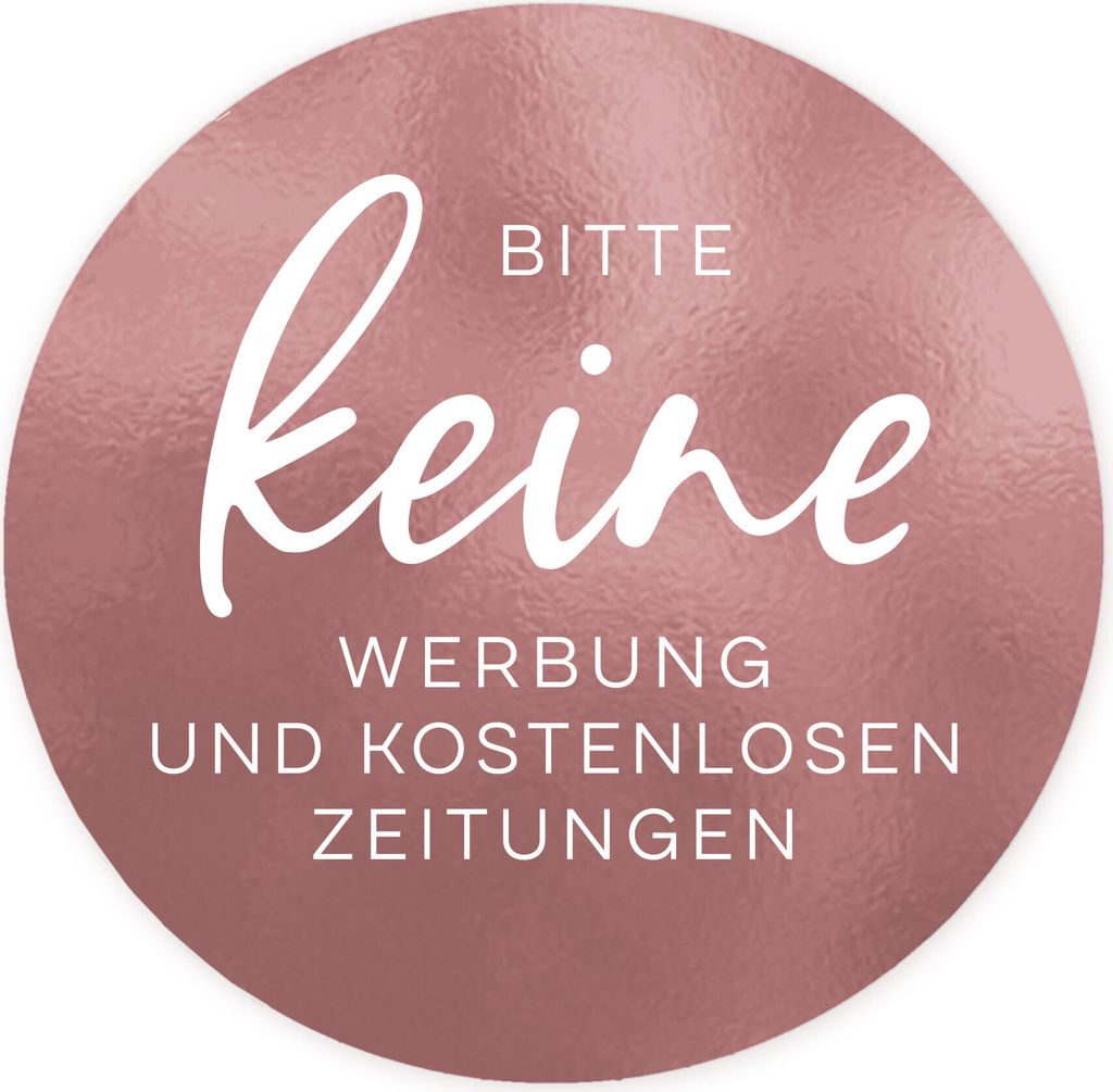 2 Briefkasten Aufkleber KEINE WERBUNG ZEITUNG UV resistent Wetterfest NORDEULE