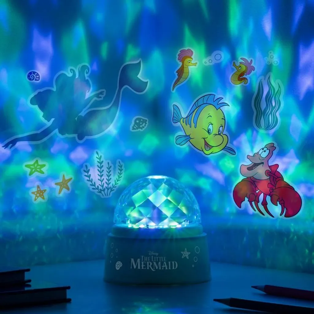 Veilleuse projecteur Disney La Petite Sirène avec décalcomanies mur