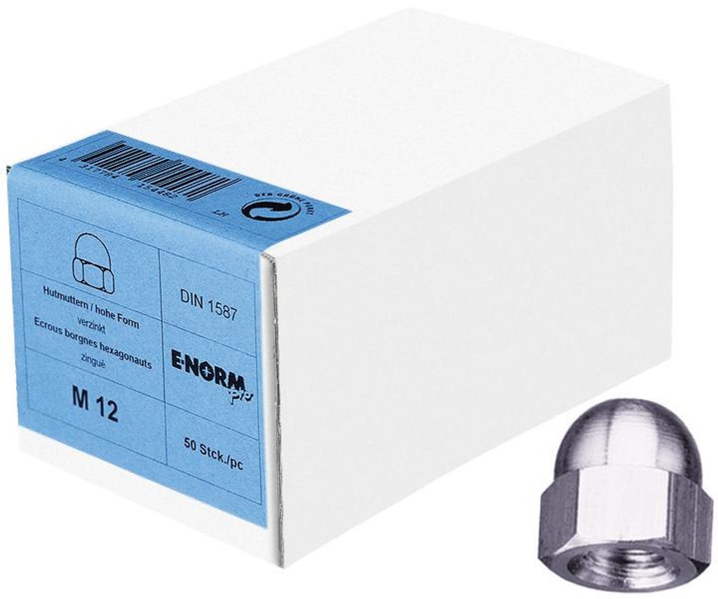 DIN 1587 6 galZn M8 HP E-NORMpro