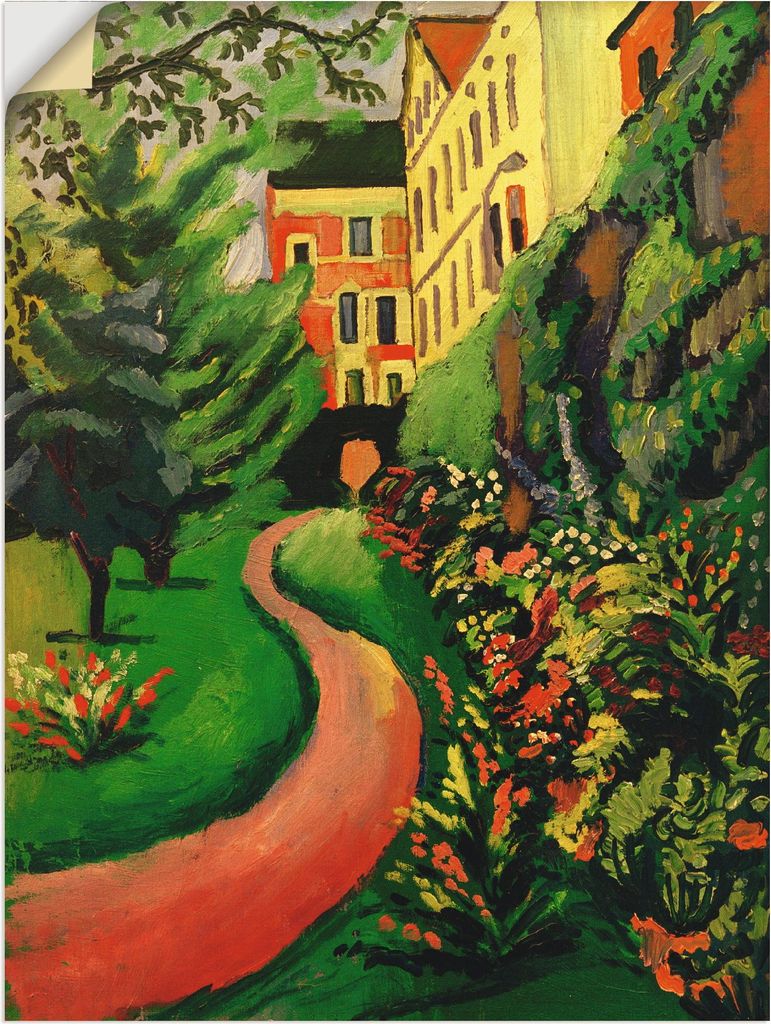 ARTland Wandbild, selbstklebend Unser Garten mit blühenden Rabatten Größe: 45x60 cm