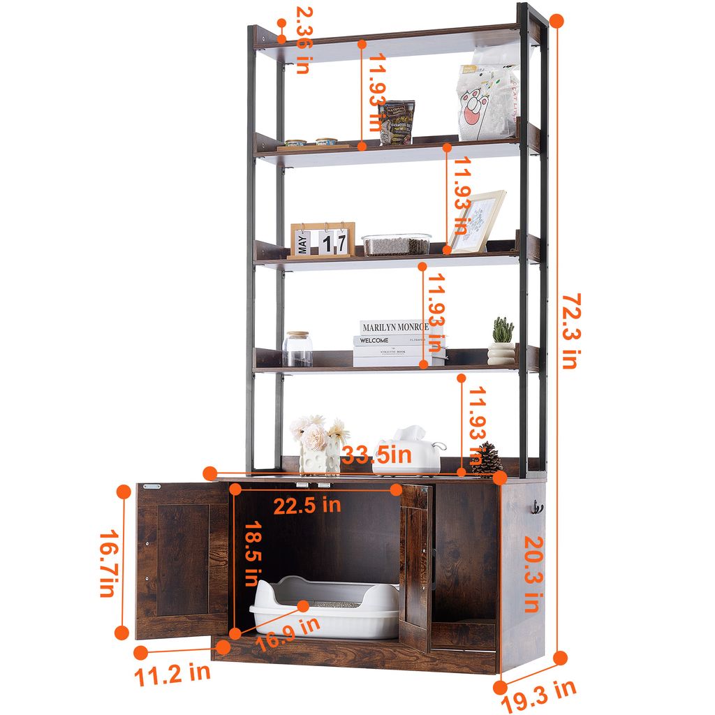VEVOR Katzentoilette-Gehäuse, versteckte Produktbild 8
