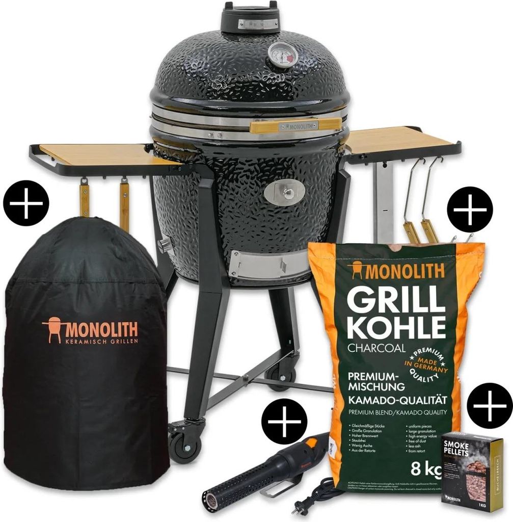 Monolith Starterset TWO.55 Keramikgrill mit Gestell inkl. Zubehör-Starterpaket 121000.55-START