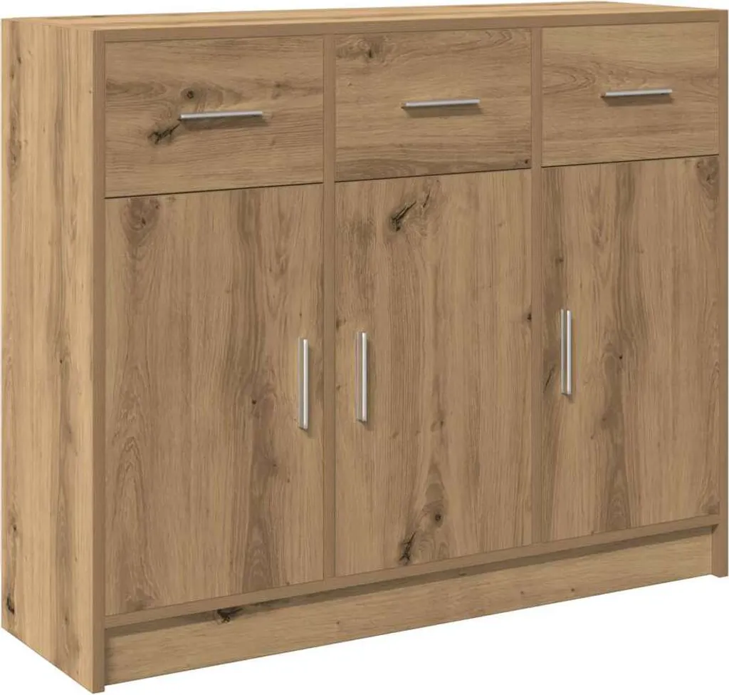 SYFAX™ Credenza Rovere Artigianale 91x28x75 cm in Legno Multistrato