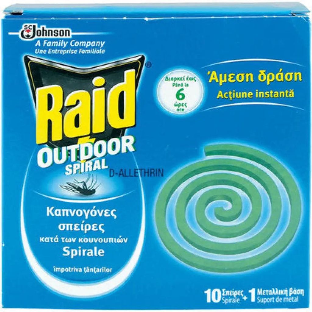 Raid Moskito-Spulen für Außenbereiche, 10 Stück, 6h Produktbild 
