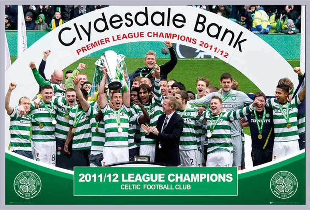 Cadre avec Affiche Celtic Glasgow : Protection Acrylique et Style Argent
