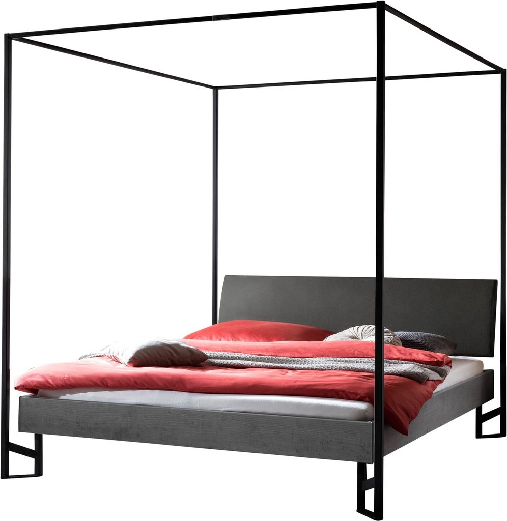 HASENA Industrial Himmelbett Cileno Beton Nachbildung 160x200