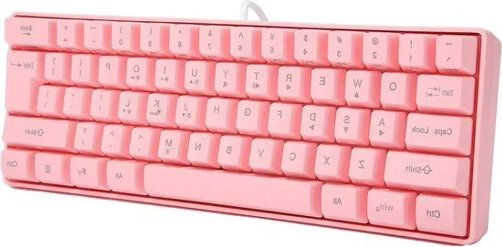 Clavier gamer mécanique rouge 61 touches avec effets de lumière RGB LED