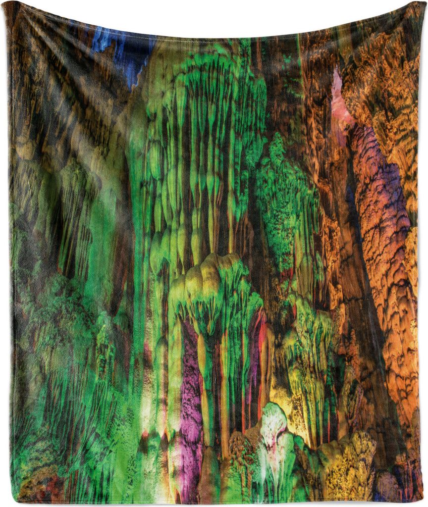 ABAKUHAUS Bunt Weich Flanell Fleece Decke, Regenbogen farbige Felsen, Gemütlicher Plüsch für den Innen- und Außenbereich, 125 x 175 cm, Mehrfarbig