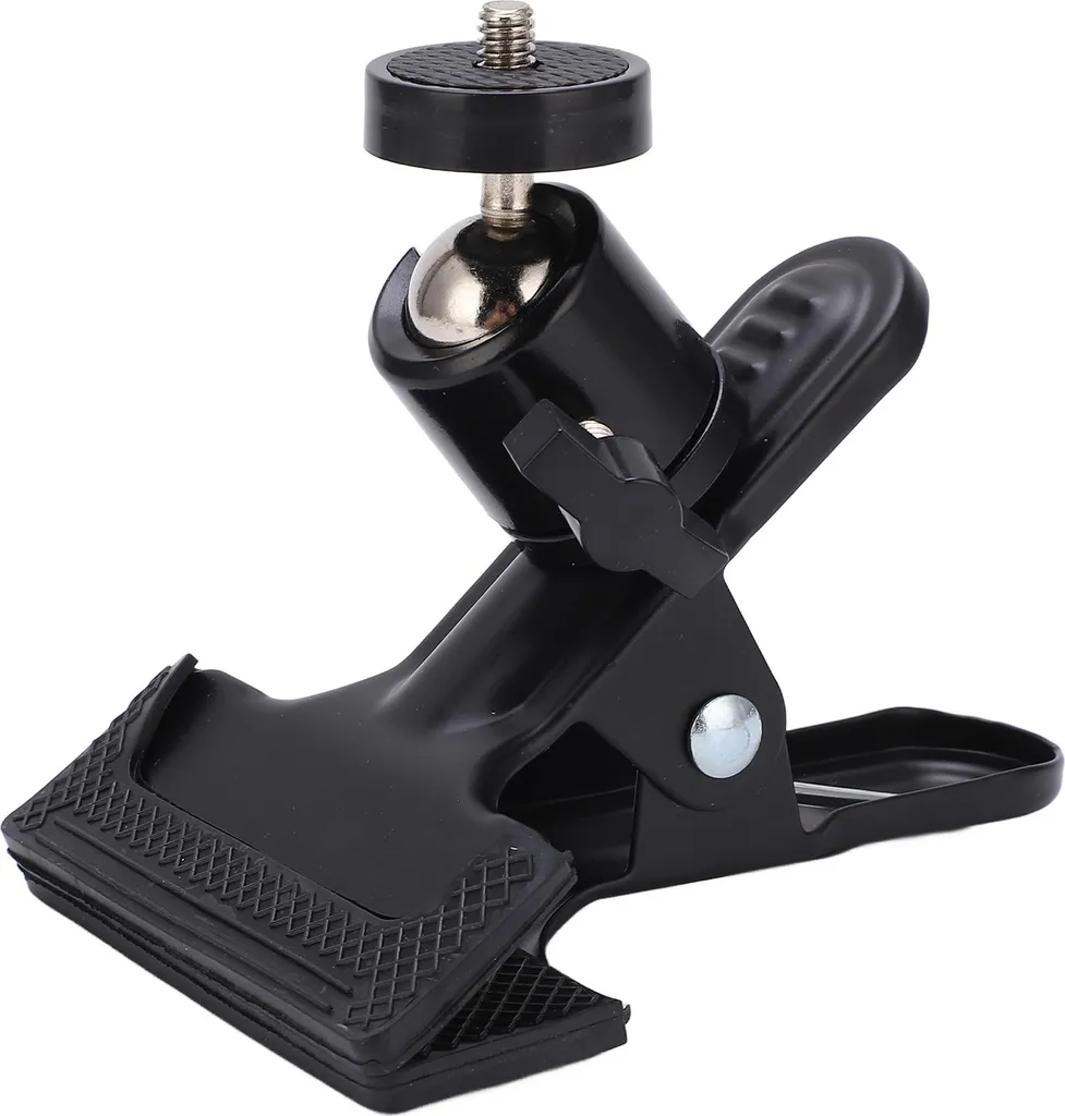 Morsetto clip per fotocamera ruotabile a 360°, supporto riflettore flash con base slitta flash per accessori - 4