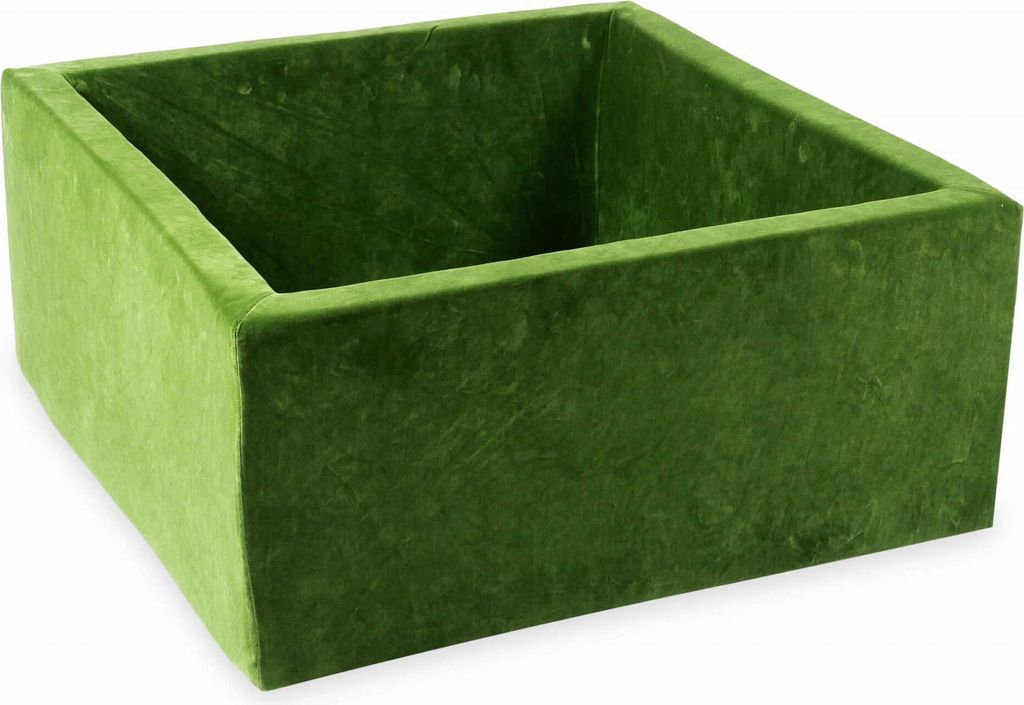 Bällebad 90x90x40 Samtig weich Olive – Ohne Bälle / Ohne Produktbild 