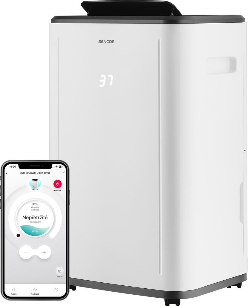 SENCOR SDH 2028WH Chytrý mobilní odvlhčovač 20l Wi-Fi Obrázek produktu 
