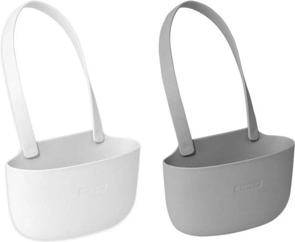 Porte-éponge évier aimanté sans perçage - Support cuisine 2 unités gris - 3